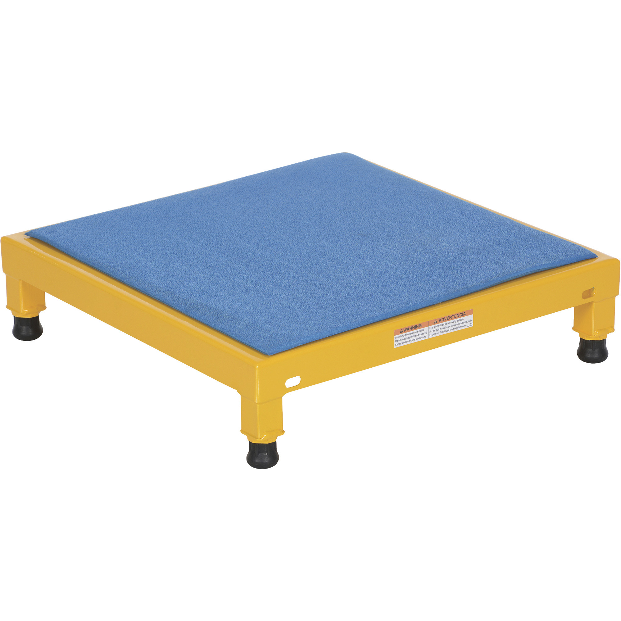 Vestil Adjustable Work-Mate Stand - 24in.W x 24in.D, Ergonomic Matting Deck, 8-3/4in. Raised Height, Model# AHT-L-2424
